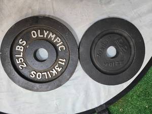 lot 75 image: Lot of two 25Lb Weight Plates (USED)