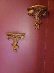 lot 498 image: Wall Sconce Display Shelf, pair