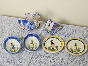 lot 684 image: Vintage French Quimper Miniatures & Dishes