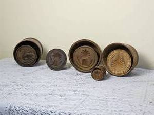 lot 58 image: Antique Wooden Butter Molds