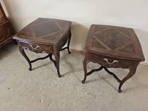 lot 218 image: Drexel Heritage French Provincial Side Tables