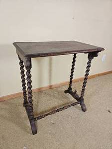 lot 223 image: Antique Barley Twist Parlor Table