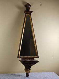 lot 690 image: Scrolled Provincial Mirrored Wall Pedestal