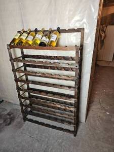 lot 231 image: Primitive Wooden Wine Rack