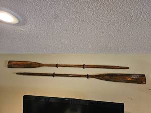 lot 714 image: Antique Paddle Boat Oars