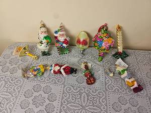 lot 504 image: Collection of Radko Christmas Ornaments B