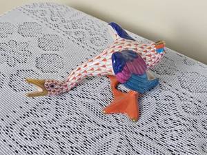 lot 63 image: Vintage Herend Porcelain Wild Honking Goose