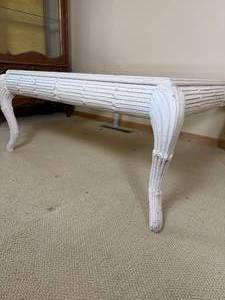 lot 726 image: White Washed Glass Top Cocktail Table