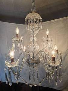 Glistening Vintage Waterford Fine Crystal Chandelier
