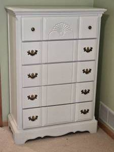 lot 755 image: Country  French  White Dresser - Little  Folks Furniture