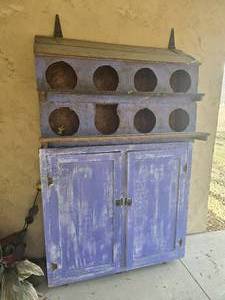lot 324A image: Primitive Painted Wooden Chicken Coop with Storage Cabinet