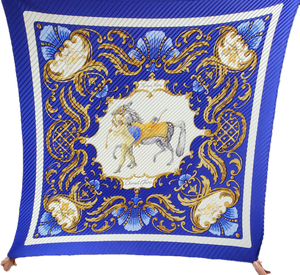 lot 101 image: Hermes Silk Scarf with Box  Cheval Turc LAtlantide