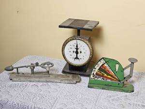 lot 324B image: Rustic Farmhouse Egg Scales