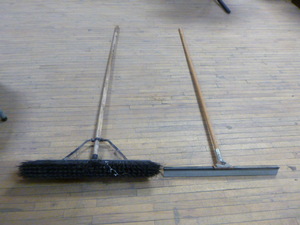 lot 32 image: Push Broom and Squeegee