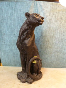 lot 123 image: Resin Black Panther Statue