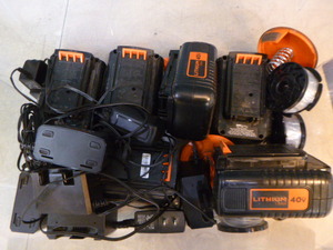 lot 141 image: Tote of Black & Decker Batteries and Chargers