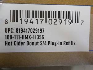 lot 19 image: HomeworX 4 ct Hot Cider Donut Plug ...