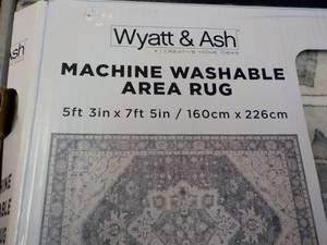 lot 35 image: Wyatt and Ash Machine Washable 5 ft...