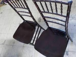 lot 60 image: 2 new Stackable Wood Chairs with Ch...