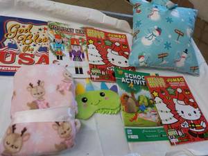 lot 81 image: Activity Books, Pillow and throw...