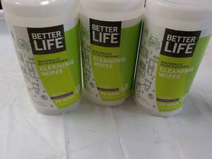 lot 158 image: 3 ct BetterLife Cleaning Wipes...