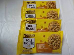lot 220 image: 4 ct 11 oz Bags Nestle Butterscotch...