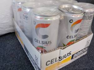 lot 238 image: 12 pack Celsius Non Carbonated Peac...