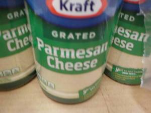 lot 272 image: 6 ct Kraft 8 oz Grated Parmesan Che...