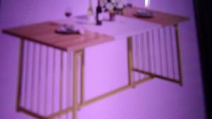 lot 10 image: large dining table 70.8 inch...