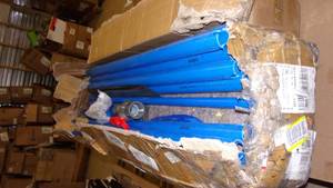 lot 11 image: blue poles with rubber membrane...