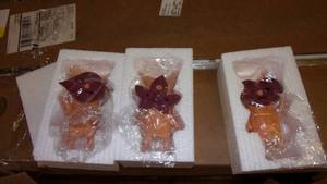 lot 34 image: funny forest elf ornaments wood res...