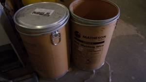 lot 63 image: 2 barrels with one cover...