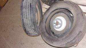 lot 71 image: 2 goodyear car tires good tread...