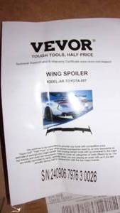 lot 81 image: vevor wing spoiler for a toyota...