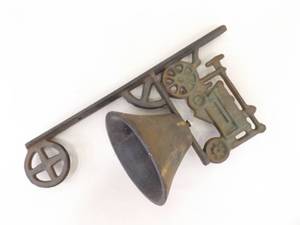 lot 11 image: Antique Iron Hanging Wall Bell