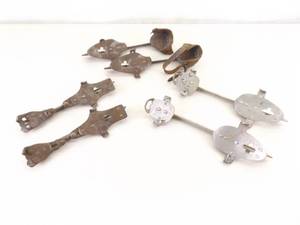 lot 13 image: 3 Pairs of Antique Metal Ice Skates