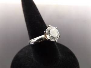 lot 67 image: .925 Sterling Silver Zirconia Solitaire Ring Size 5