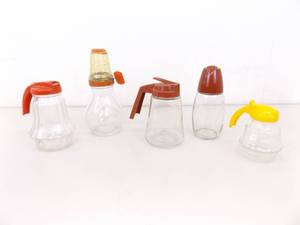 lot 95 image: Lot of Vintage Glass Syrup etc. Pourers