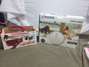 lot 111 image: Lot of 3 Cleaning Appliances Ecovacs Deebot N79W, Dirt Devil Hand Vac, Steamfast Steam Mop