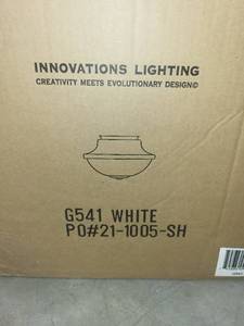 lot 255 image: Unopened Innovations Lighting G541 White Light Fixture