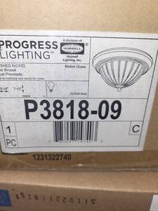 lot 264 image: Set of 7 Progress Lighting Ceiling Flush Mount Fixtures