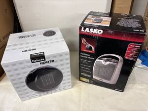 lot 94 image: Pair of Ceramic Heaters Holmes and Lasko Models