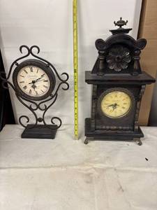 lot 136 image: Set of 2 Vintage Style Decorative Clocks