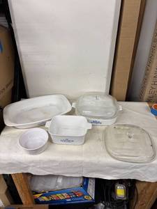 lot 177 image: Set of 5 Vintage Corning Ware Baking Dishes
