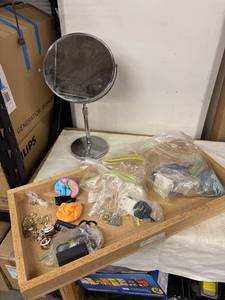 lot 287 image: Collection of Costume Jewelry and Accessories with Mirror