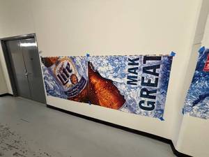 lot 325 image: Set of 2 Large Beer Promotional Wall Posters