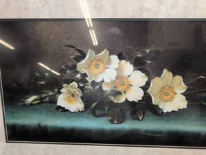 lot 6 image: Four Cherokee Roses Print by Heade