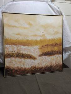 lot 14 image: J. Keane Textured Landscape Painting