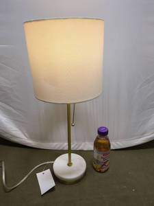 lot 21P image: Modern Table Lamp with Marble Base and Shade