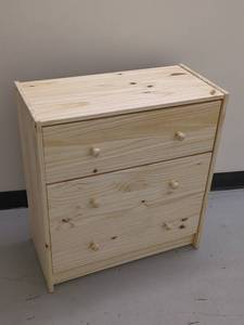 lot 30P image: Wooden Chest of Drawers Natural Finish Filled with Turkish Towels